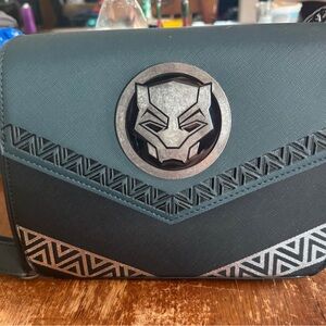 Loungefly Black and Silver Crossbody Bag